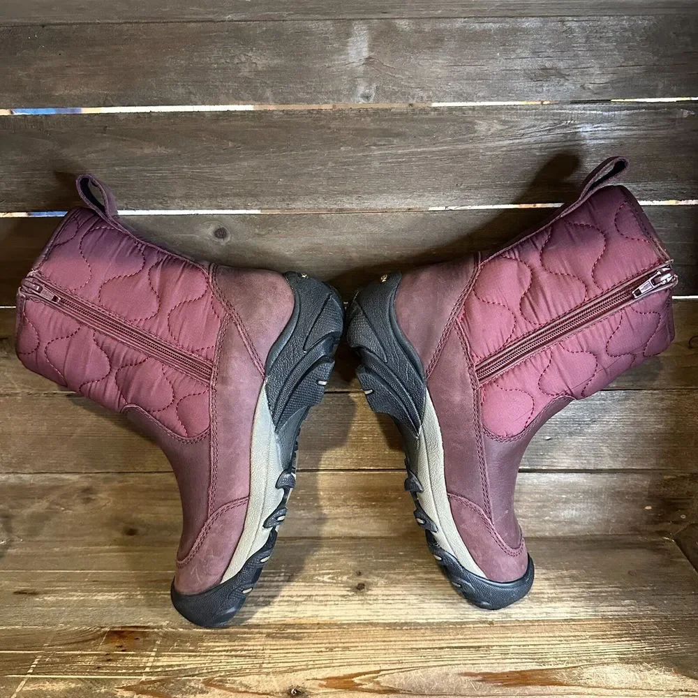 New Womens Keen Betty Maroon Insulated Waterproof Snow Winter‎ Boots Size 6 M